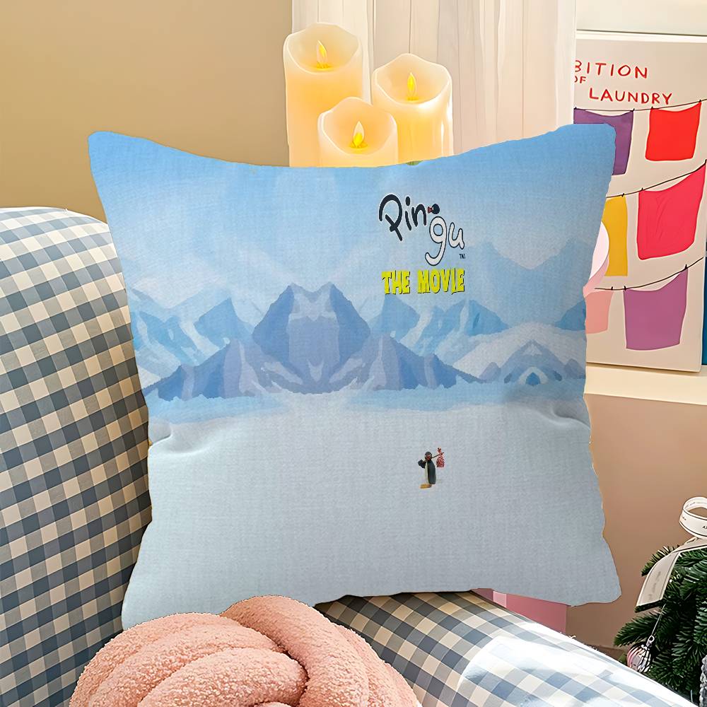 Cartoon Cute PPingu PPenguin Pillow Cover Sofa Cushion Cover Home Room Decoration Children Gift