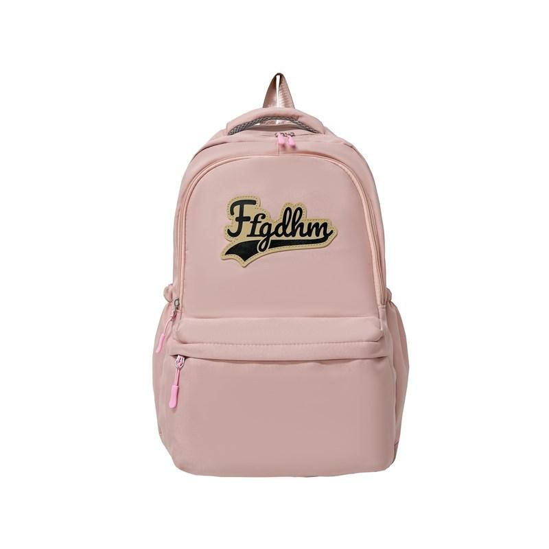 

Новый рюкзак для отдыха большой вместимости для студентов, учеников средней школы, простой модный дорожный компьютерный рюкзак розовый