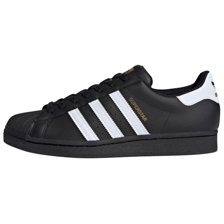 Adidas Originals SUPERSTAR Slip Resistant Abrasion Resistant Low top Skateboard Shoes Unisex Black Gold EG4959(Team415-)