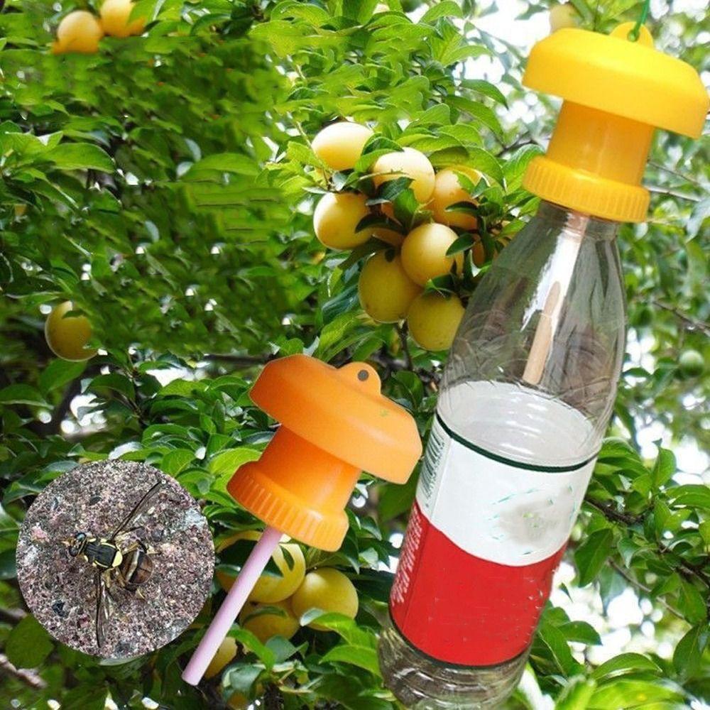 

10pcs Practical Fly Catcher Plastic Insect Trap Multi-use Lure Fly Trap For Home Farm Orchard жёлтый