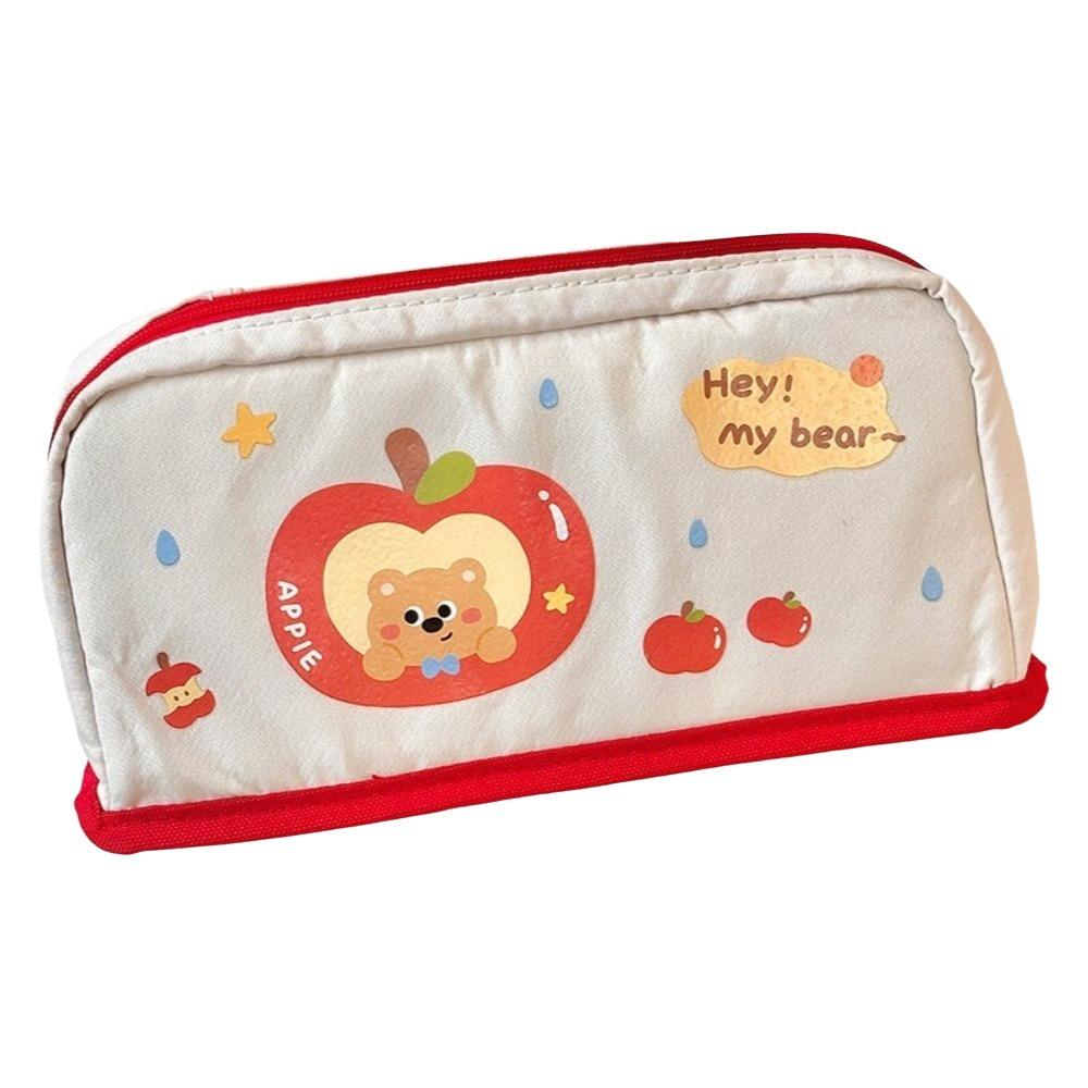 

Partitioned Compartments Pencil Case Large Capacity Color Matching Pencil Case червоний