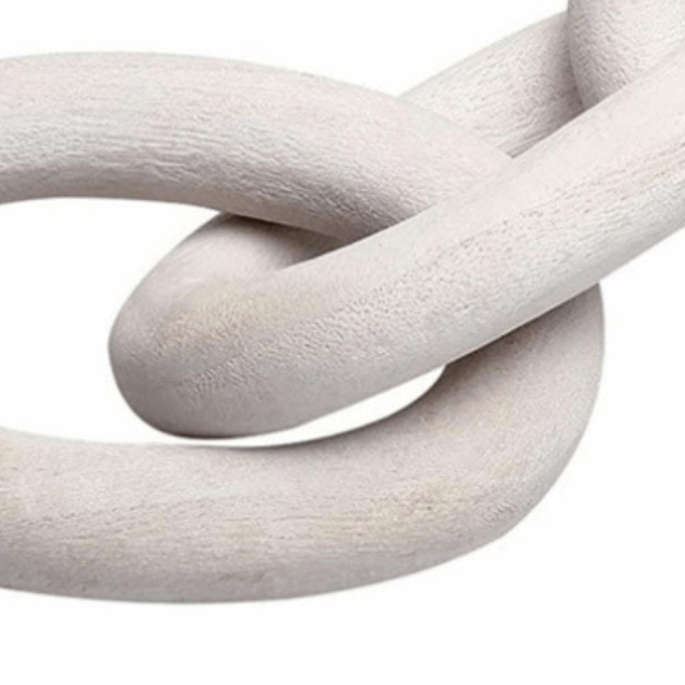 Wood Wood Chain Ornament White, Brown Tabletop Art Decoration  Indoor Ornament Placement