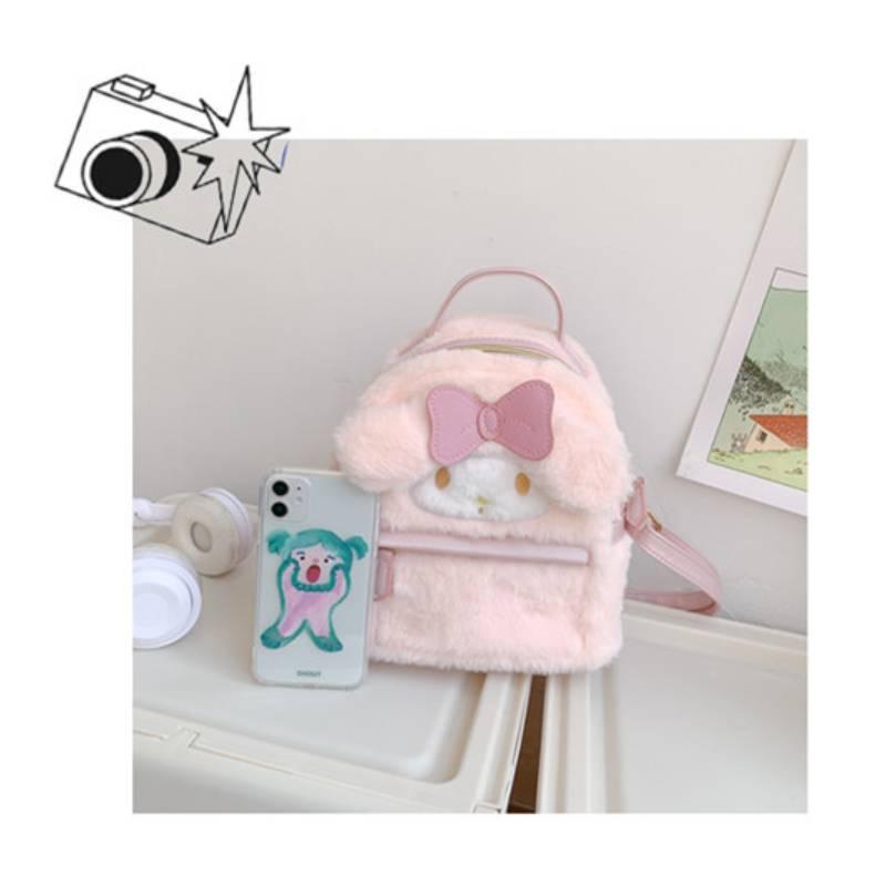 Cute Japanese Style Lolita Rabbit Plush Backpack For Kids