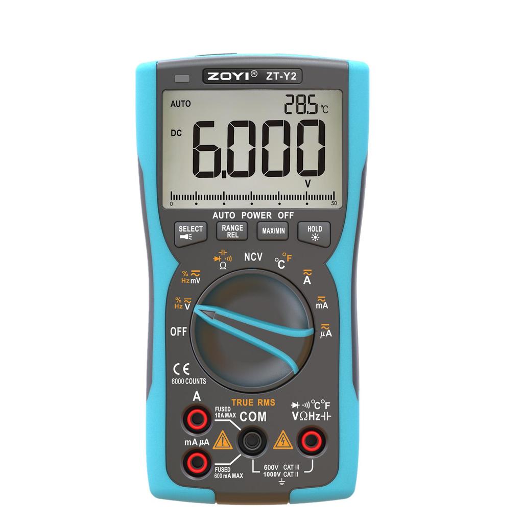ZOYI ZT-Y1Y2Y High Precision Auto Multifunction Digital Multimeter - Burn-Proof for Electricians