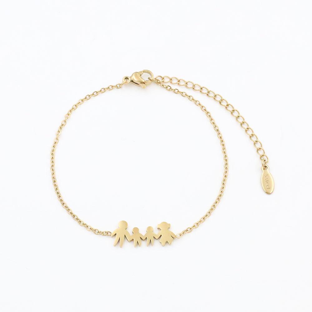 Stylish And Simple Trinkets For Girls Do Not Fade, And A Family Of Four Titanium Steel Bracelets For Women