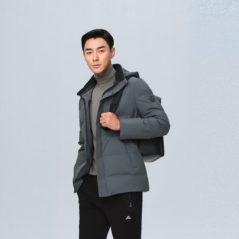 K-Boxing Men s Waterproof Hooded Mid-Length Down Jacket XL