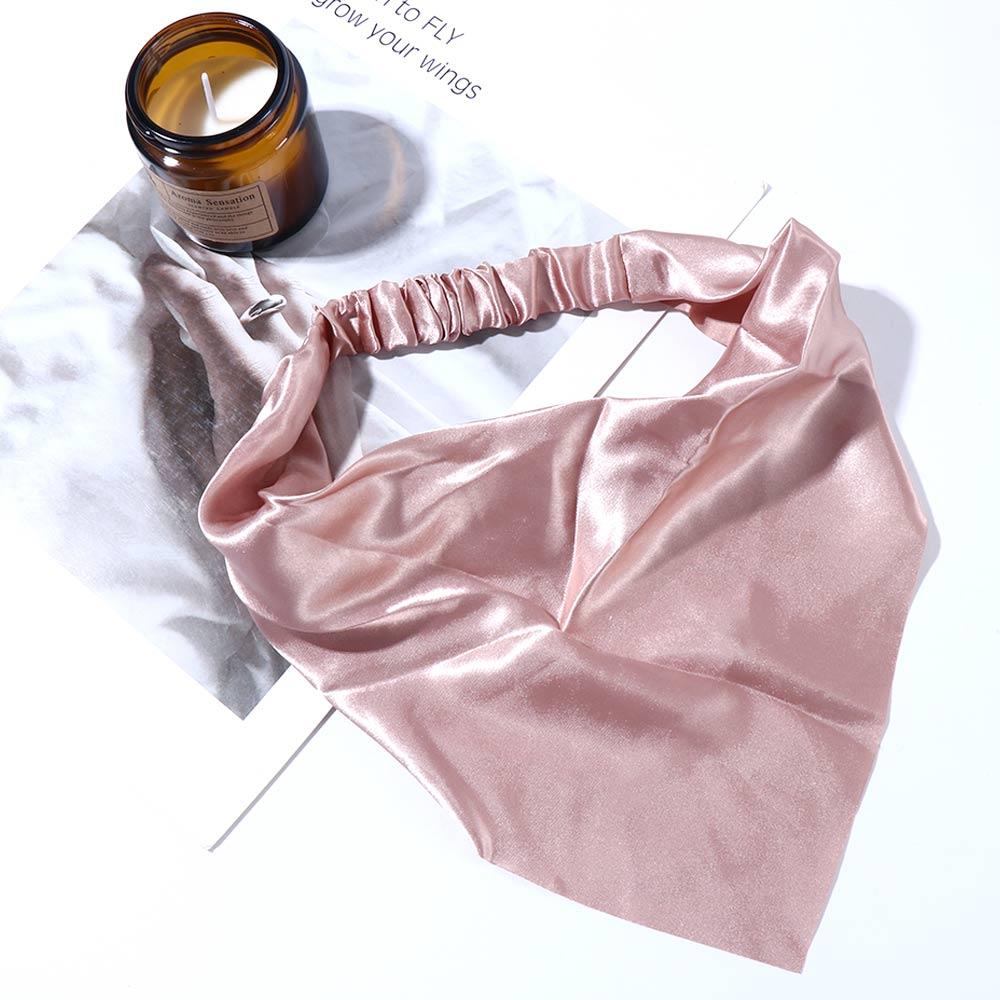 Glossy Elastic Women Headbands Hair Accessories Bandana Triangle Hair Scarf Turban Headwrap