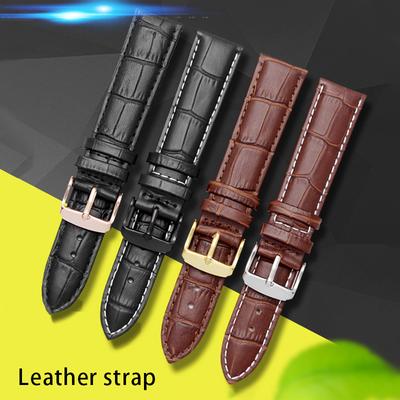 Genuine Leather Watch Strap 22mm 23 24 26mm 28mm Watchband Pin Clasp Mens Leather Bracelet General Watch Band Alligator Grain