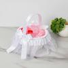 Sturdy Decorative Flower Girl Basket with Ribbon and Bowknot for Wedding Processions Ceremony Daily Use Trendy Women