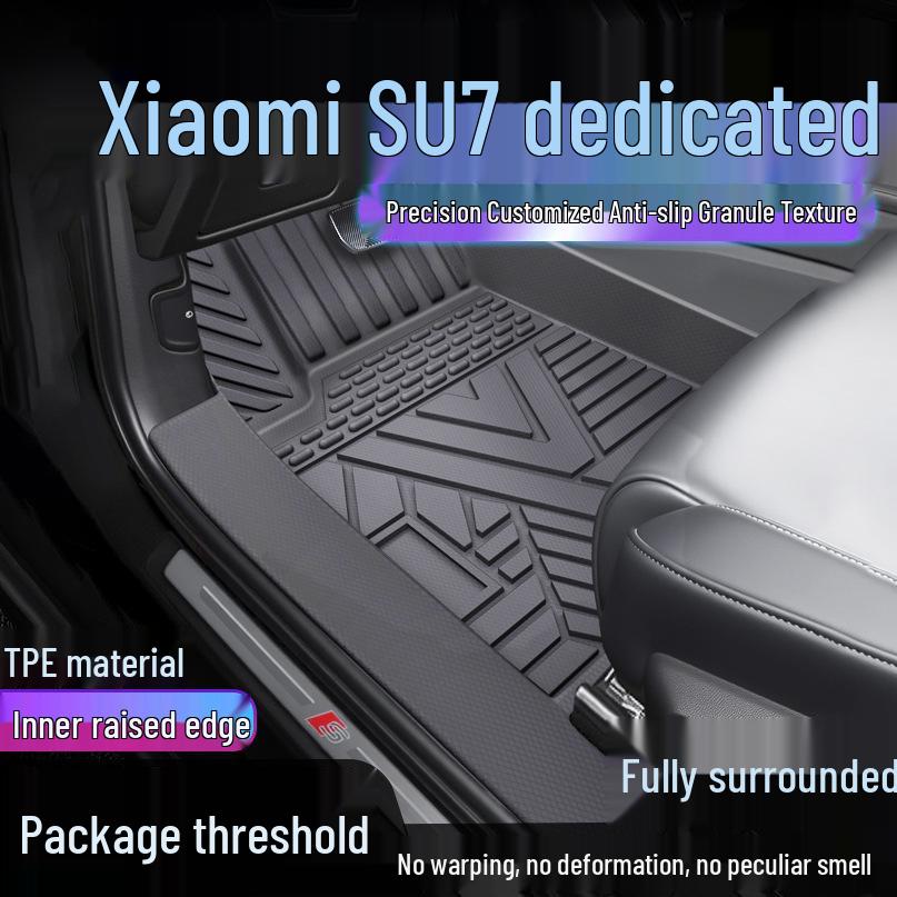 Xiaomi SU7 TPE Full-Coverage Waterproof Floor Mats & Door Sill Protector Single Layer Upgrade: TPE Mat