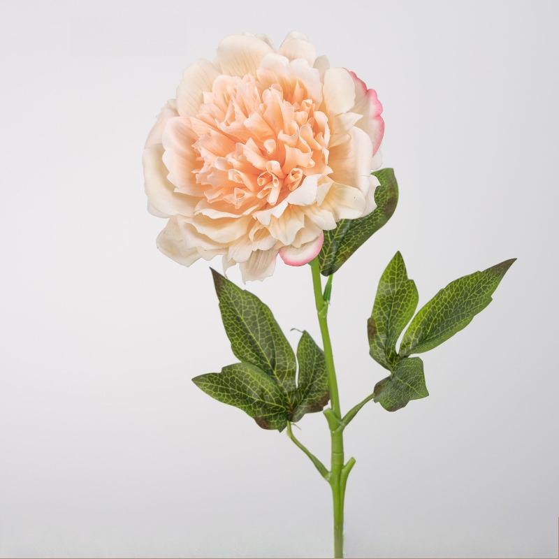 6pcs Real Touch Silk Fake Flowers Artificial Peonies Branch Hotel Decor White Flower Simulation Peony Festival Party Decoration