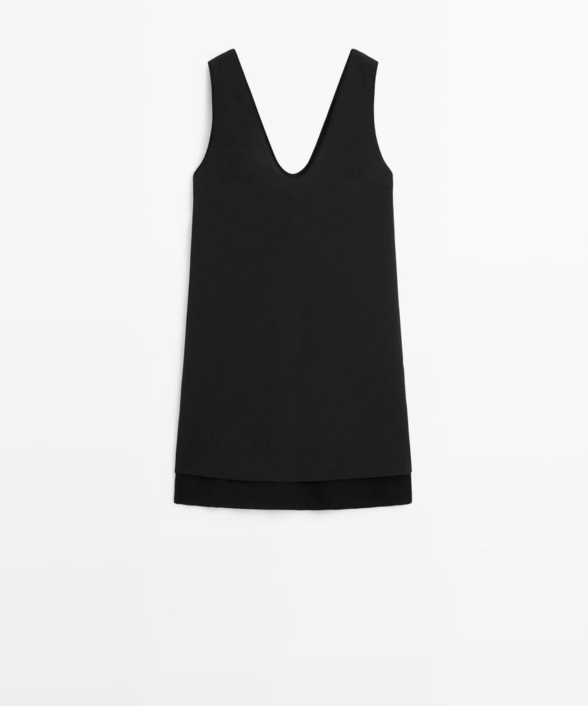 Masimodutti Double Fabric Midi Dress
