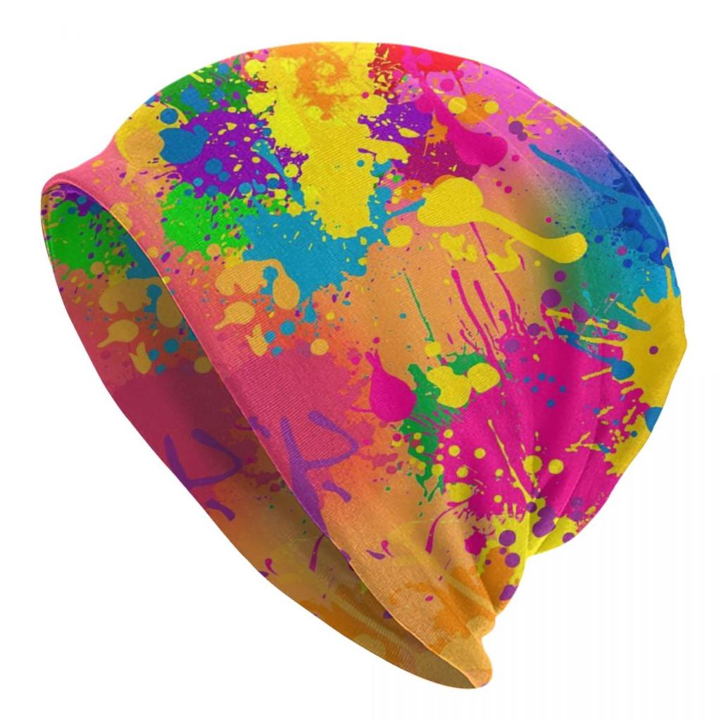 Abstract Street Graffiti Beanie Cap Unisex Winter Warm Bonnet Femme Knitted Hats Colorful Camouflage Skullies Beanies Hat