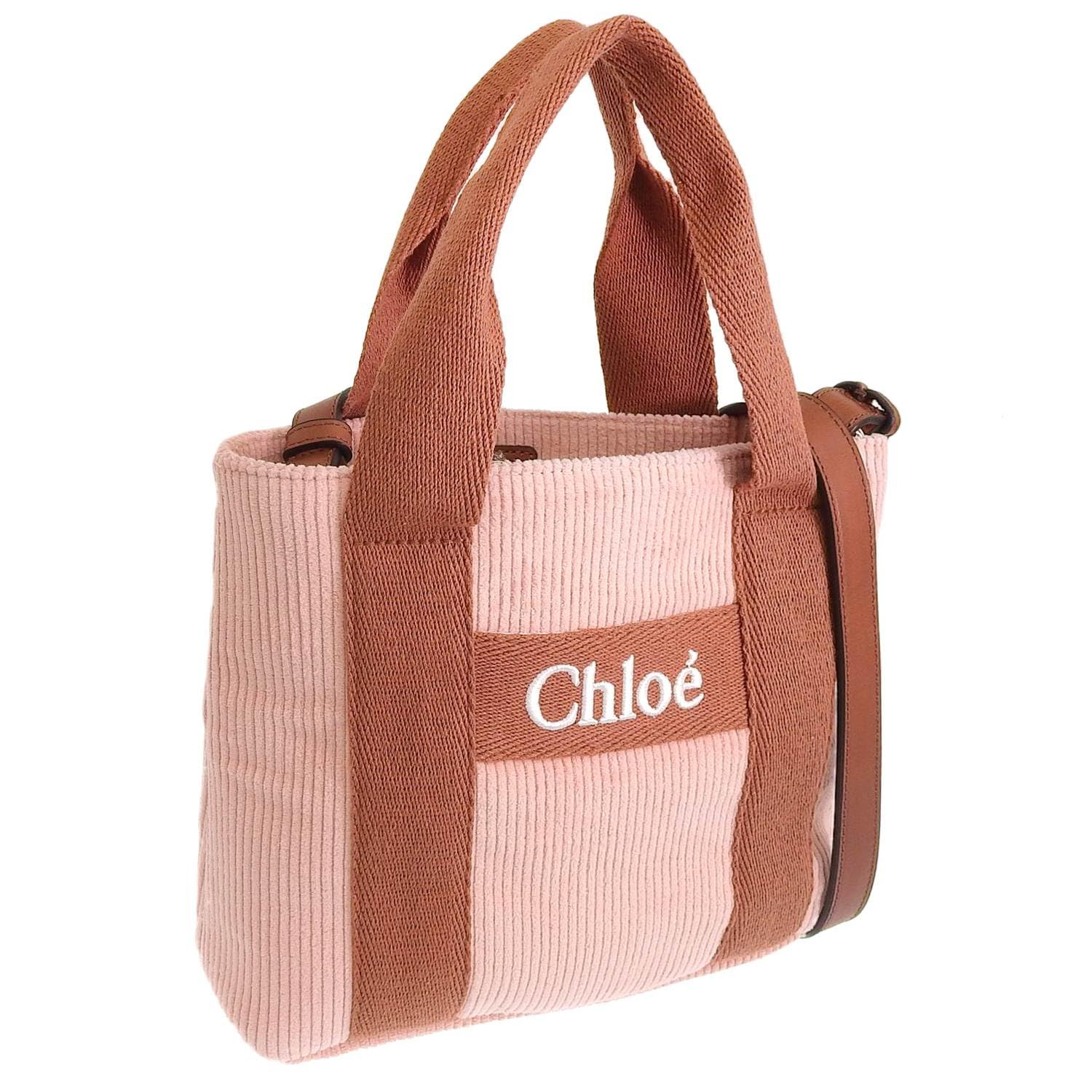 

Chloe Shoulder Tote C20274 Chloe Adult Size Women s Bag, 2-Way Bag, Handbag, Corduroy, Pink, 454, Kids, [Used]
