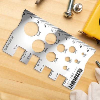 Screw Thread Pitch Gauge Ruler Measuring Tool Bolt Nut Metric Machining Threads Screw Cutting Gauge Angle Model Measuring