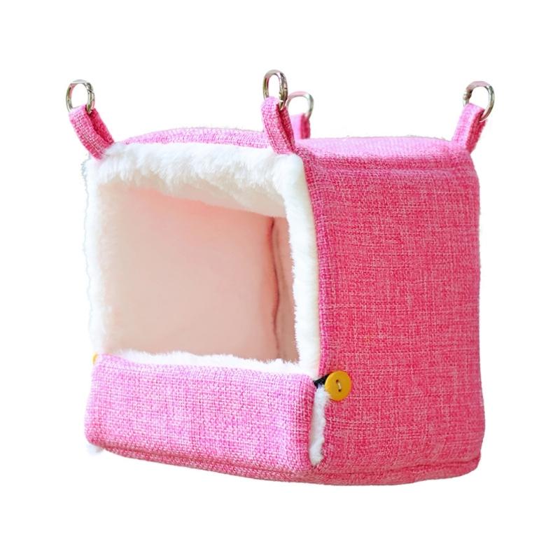Soft USB Heated Bird Nest Comfortable Hanging House for Parrots with Modifiable Temperature Control Fleece