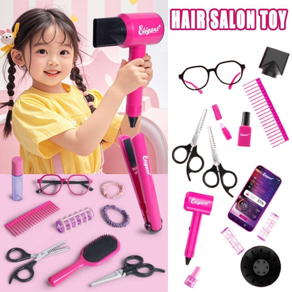 9/13/17Pcs Blow Dryer Hair Dryer and Haircut Toy Kit Styling Accessories