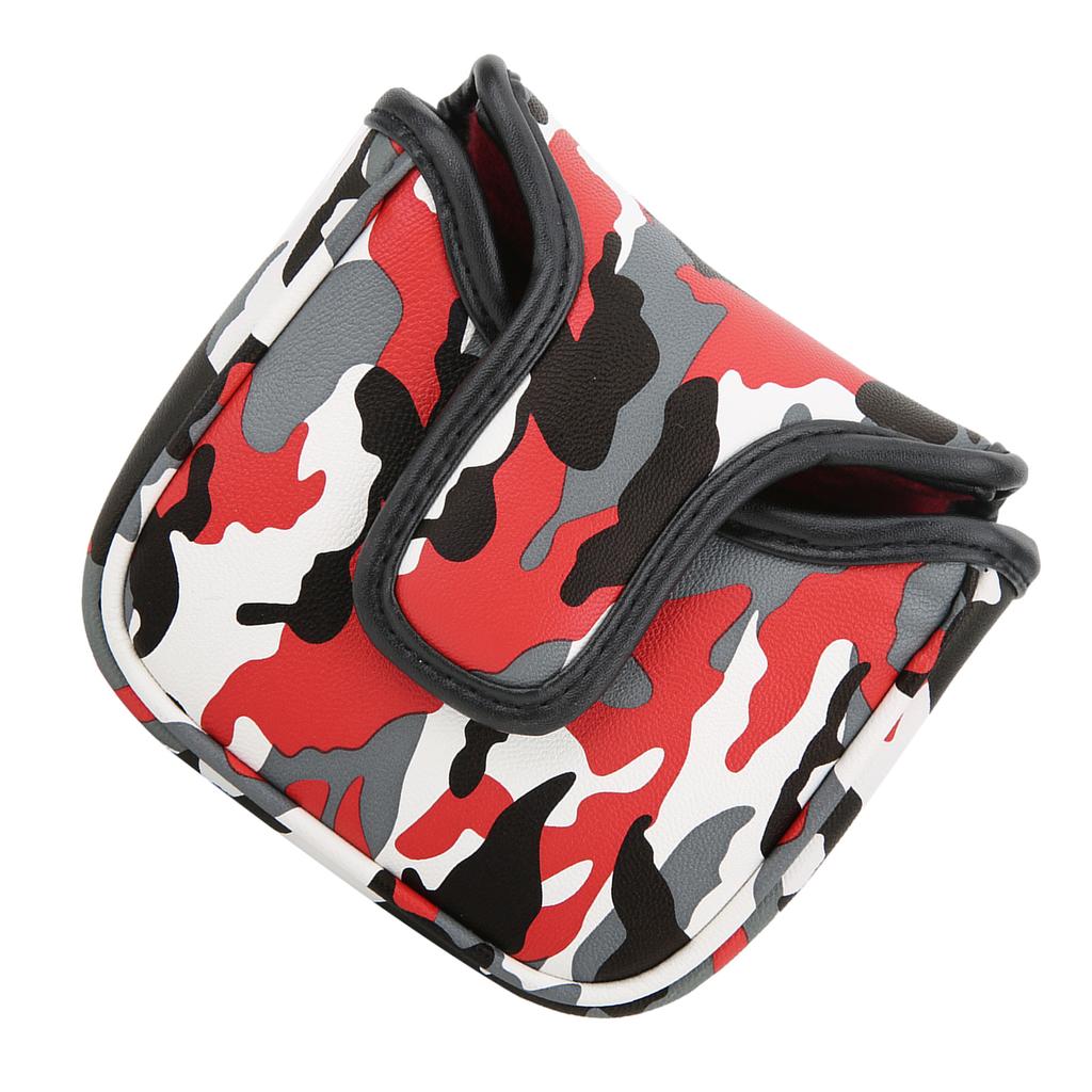 Square Golf Putter Cover Headcover Camouflage Waterproof PU Golf Club Head Cover Magnetic Closure Accessory