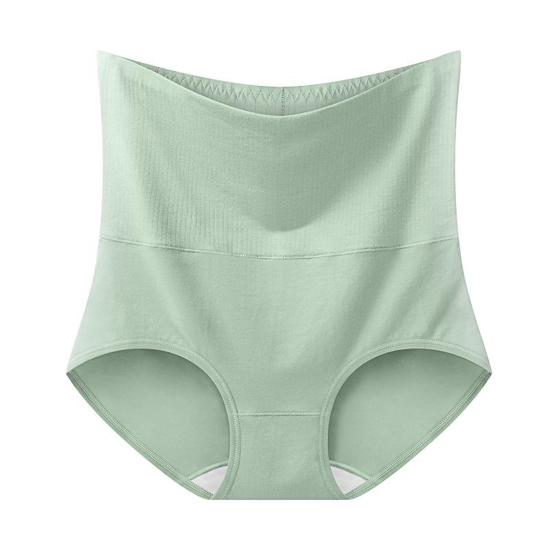 High-Waisted Women's Plus Size Cotton Underwear with Tummy Control & Butt Lift - Breathable, Antibacterial Crotch Briefs.