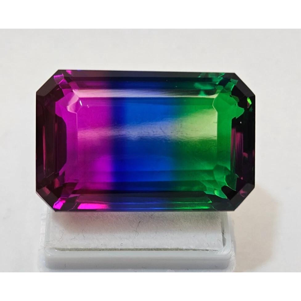 Beautiful Bi-Color Ametrine Natural Emerald Cut 80-81 Ct Certified Gemstone