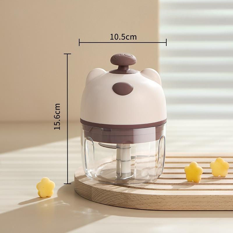 Tocător electric de usturoi Mini robot de bucătărie din sticlă Multifuncțional Pasator de bucătărie pentru usturoi, ardei iute, mâncare pentru bebeluși, blender de fructe