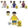 Soccer Star Series Team Building Blocks Set Small Plastic Pieces