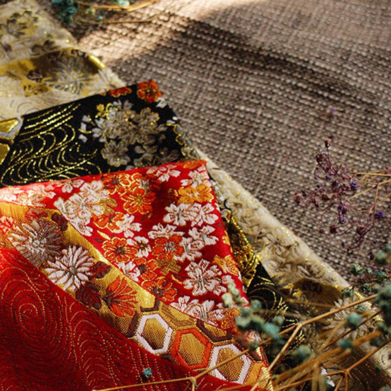 Tkanina w stylu japońskim z nadrukiem wiśniowych kwiatów Materiał pikowany Tkanina do szycia do rękodzieła DIY Akcesoria do robótek ręcznych