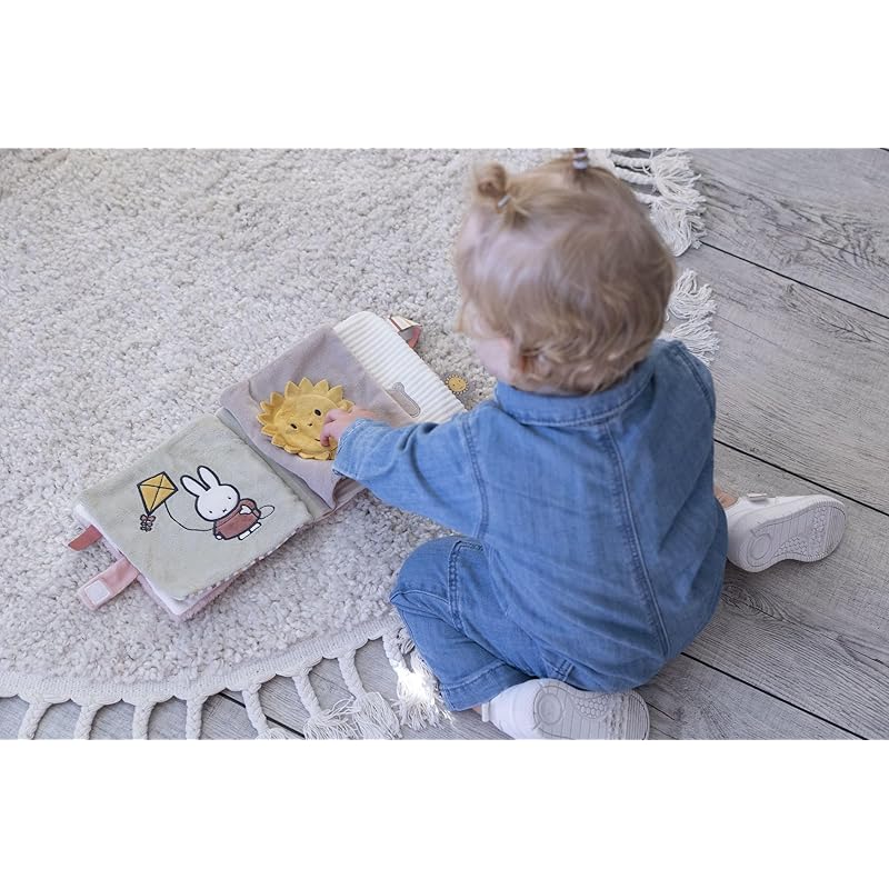 DADWAY Miffy Fabric Picture Book, Fluffy/Pink, TYMIFNIJN925