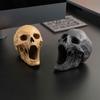 Statue de Crâne Gothique, Modèle de Tête Humaine Imprimé en 3D pour la Décoration de la Maison, Statues d'Halloween, Modèle de Crâne pour Étagère et Bureau