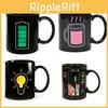 Light Bulb Tetris Battery Pattern Mugs Temperature Changing Water Cup Gifts