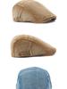 Unisex Korean Style Cotton Denim Beret - Retro Duckbill Newsboy Cap
