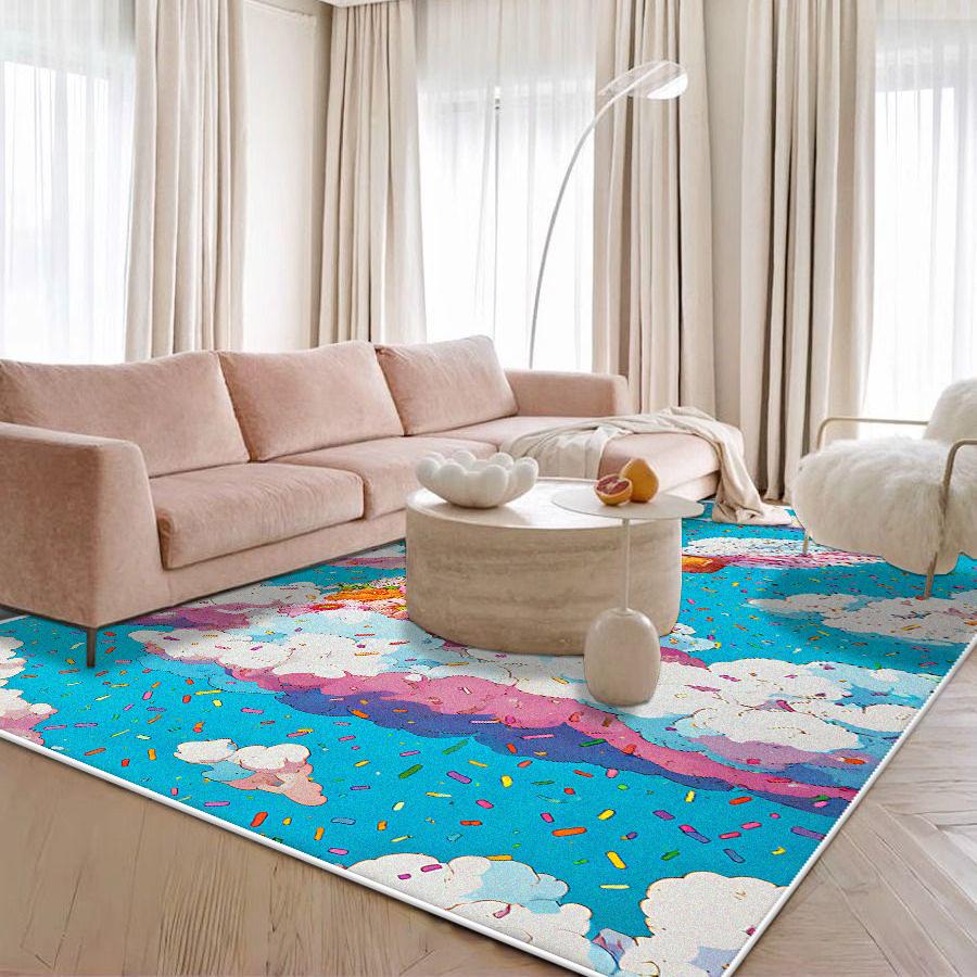 Moderne Abstrakte Stil Dekoration Zuhause Großes Wohnzimmer Teppich Weicher Arte Teppich Niedliche Mädchenzimmer Deko Leicht zu Reinigen Lounge Couchtische Matte