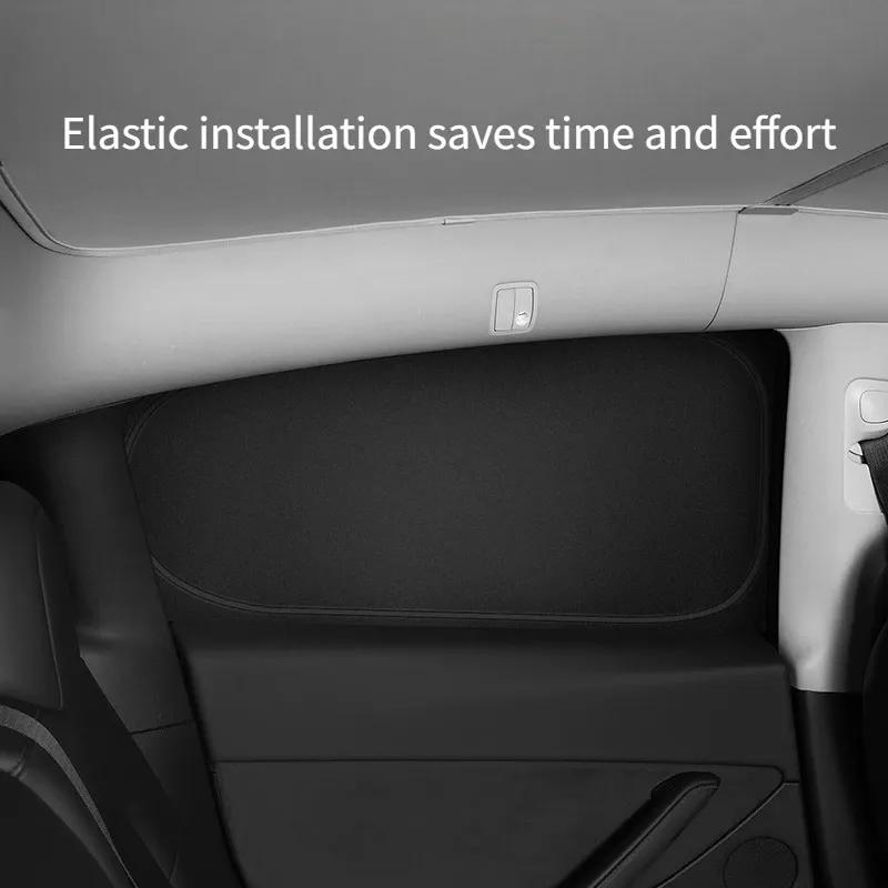For Tesla Model Y Juniper 2025 Car Side Window Sun Shade Curtain Summer Sun Protection Sunshade Cover UV Car Privacy Curta
