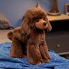 Realistic Giant Poodle Dog Doll Simulation Teddy Puppy Stuffed Plush Toys Handmade Realistic Animal Model Creative Gifts Present