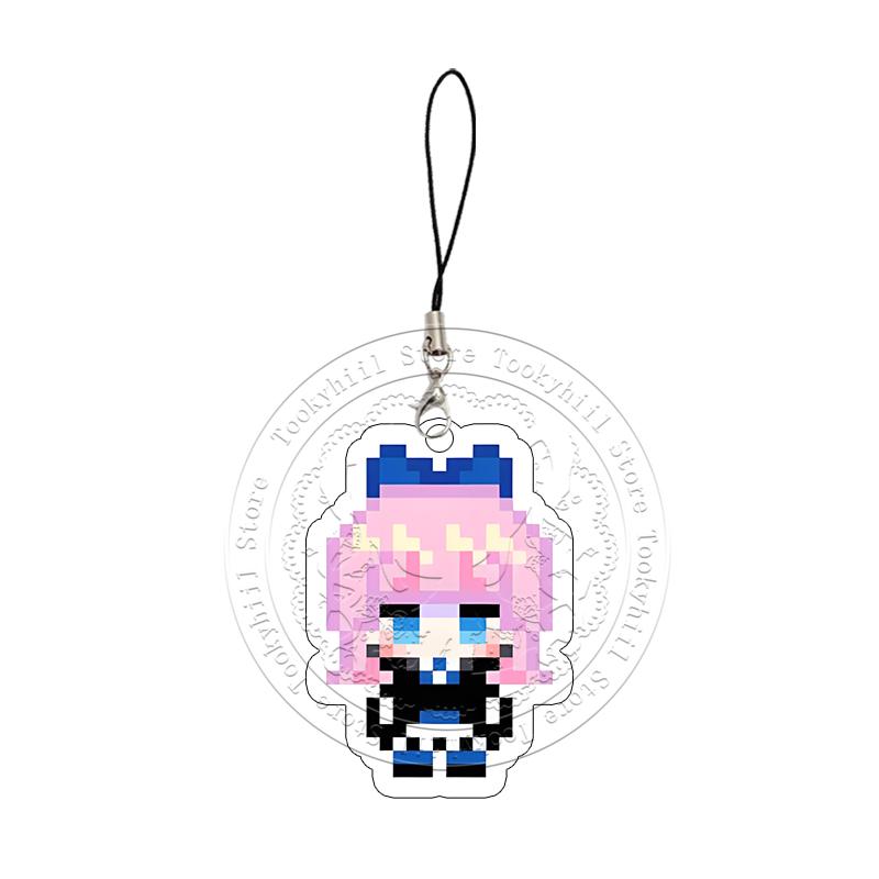 Pixel Panty Stocking with Garterbelt Phone Straps Key Charms Cosplay Props Bag Accessories Scanty Cartoon Pendant Festival Gift