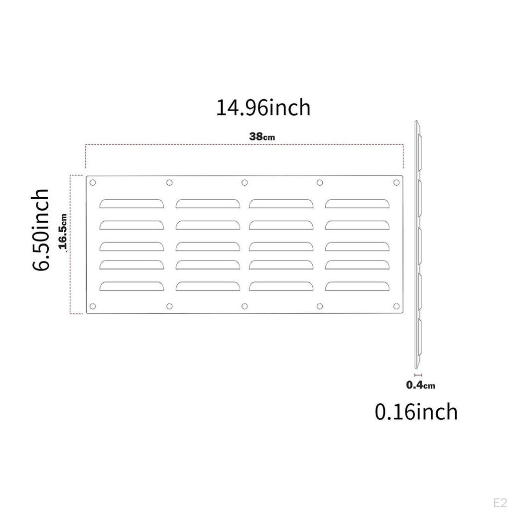 Stainless Steel Venting Panel BBQ Grill Vent Sturdy Easy To Assemble Ventilation Grille Air