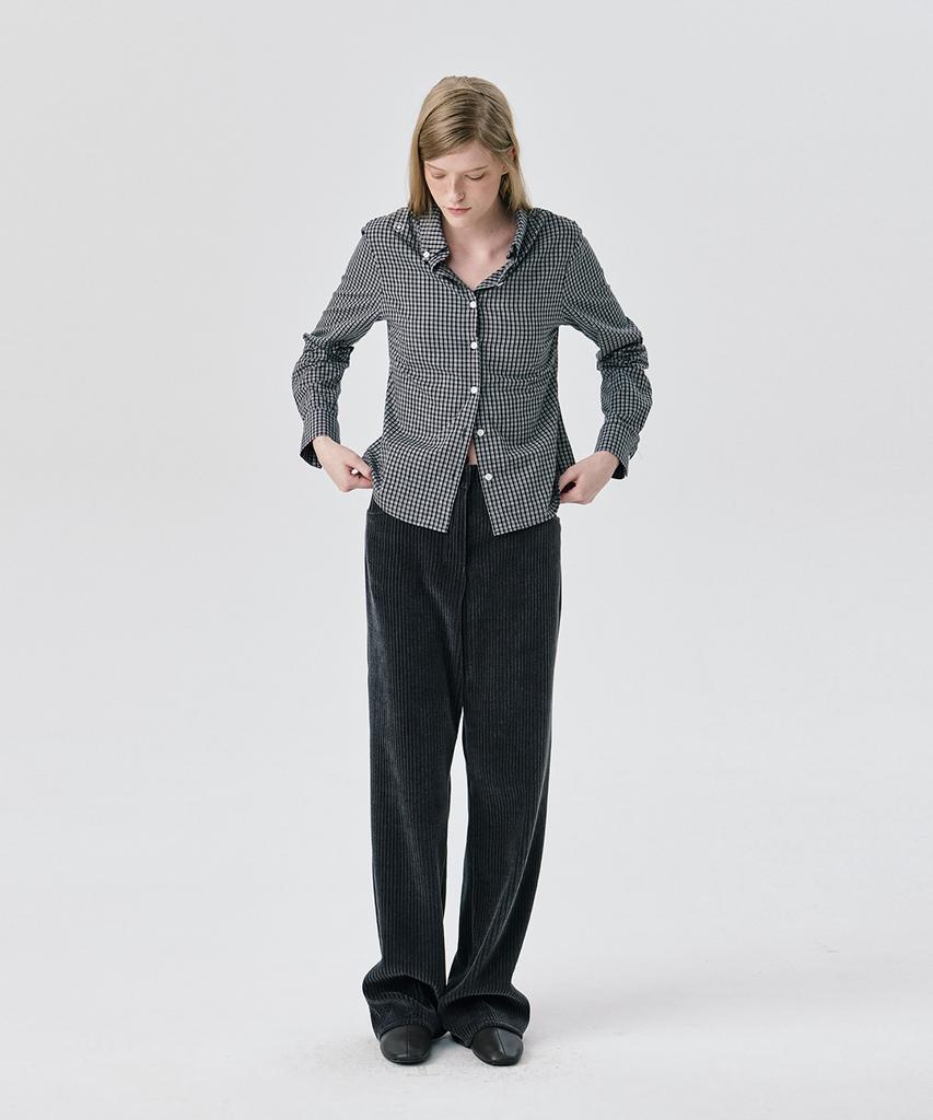WNDERKAMMER Corduroy Straight Pants_Dark Grey