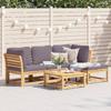 VidaXL Garden Lounge Set with Cushions 5 Pcs, Chairs with Backrest, Furniture Set, Outdoor Patio Terrace Furniture, 3214309