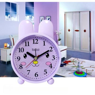Cute Cartoon Rabbit Piglet Alarm Clock Living Room Study Pendulum Clock Home Children Student Scan Mute Alarm Clock