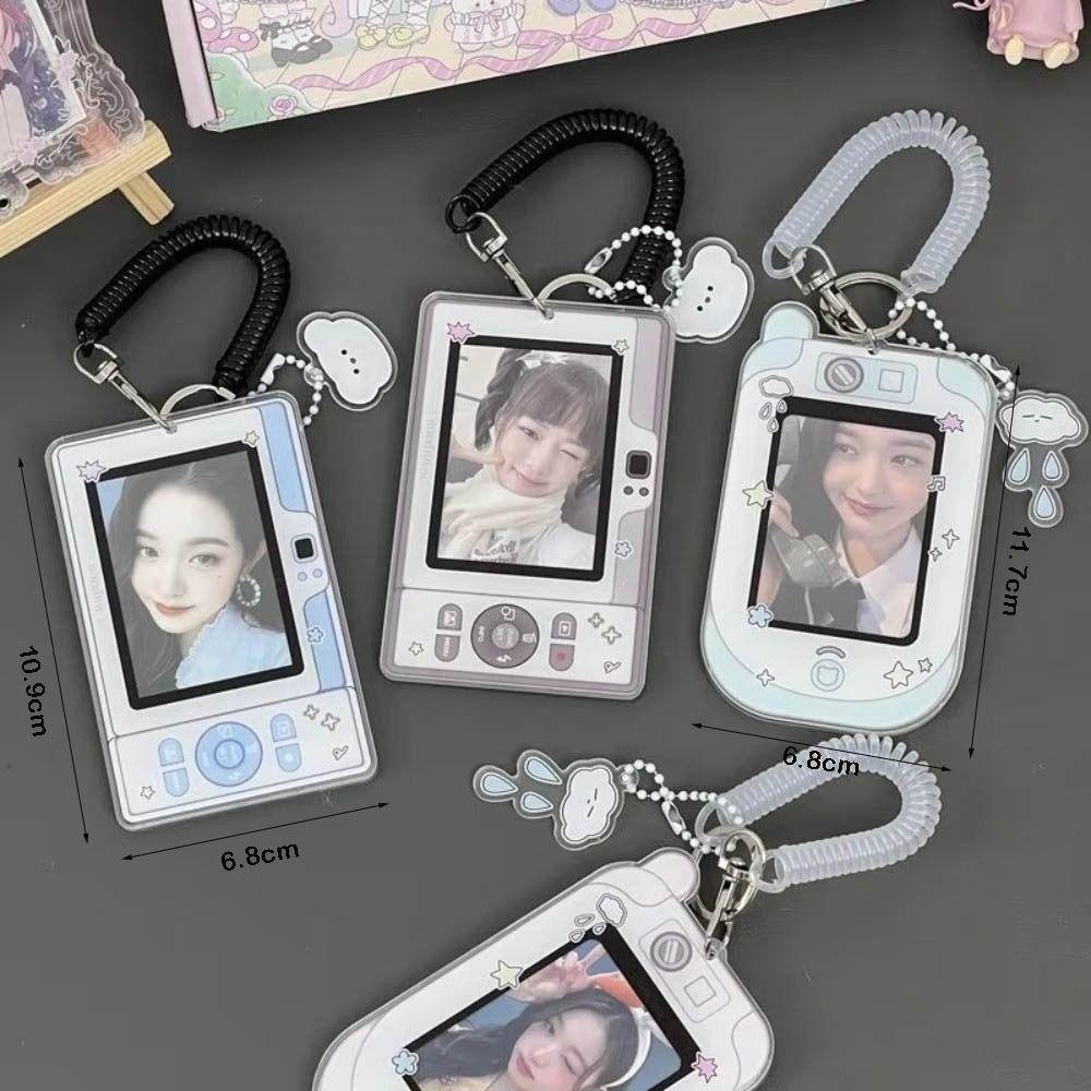 Cute 3 Inch Photocard Holder Kpop Acrylic Photo Card Case Mobile Phone/camera Shape Idol Card Protector