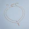 Fashion Multi-layer Necklace For Women Simple Crystal Water Drop Pendant Gold Silver Color Chain Choker Trend Jewelry