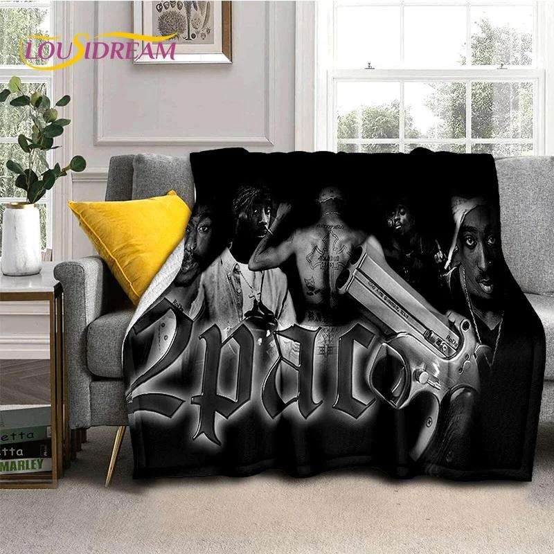 Rapper Eminem Tupac 2pac Hip-Hop Music Rap God Blanket,Soft Throw Blanket for Home Bedroom Bed Sofa Picnic Travel Cover Gift