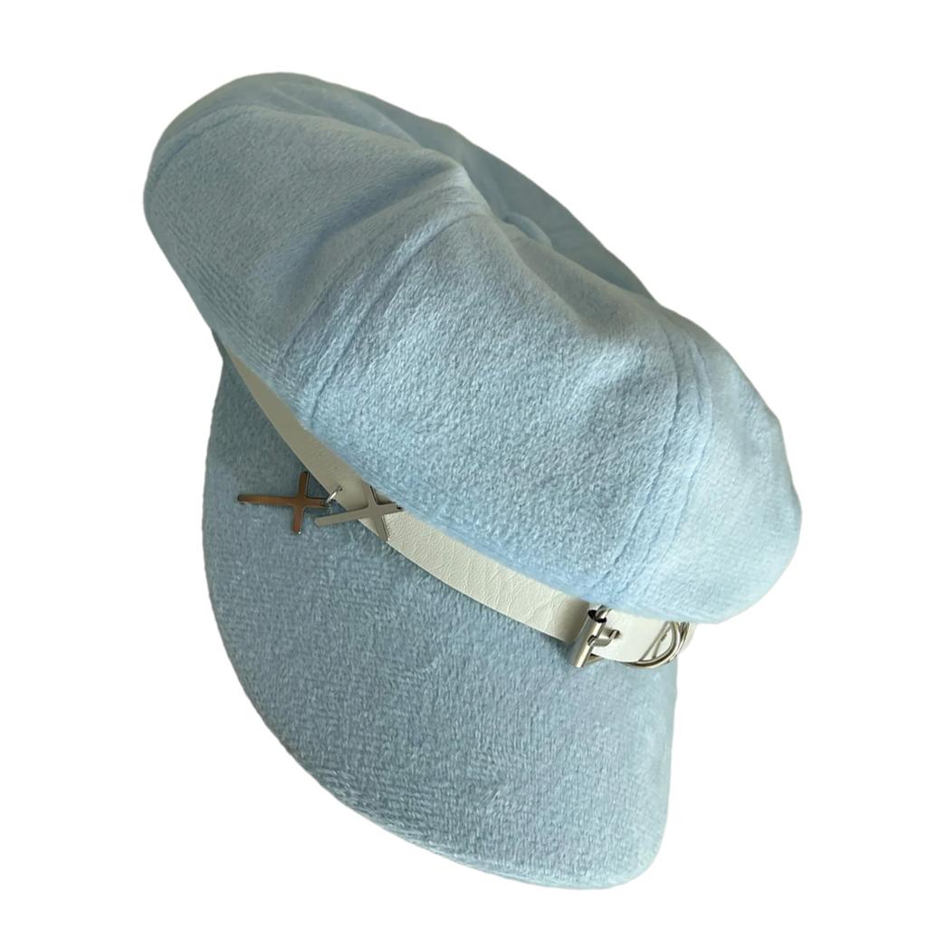 Fashionable Crosses Beret Hat Soft Sweet Beret Hat British Stylish Beret Hat for Fashion Enthusiasts