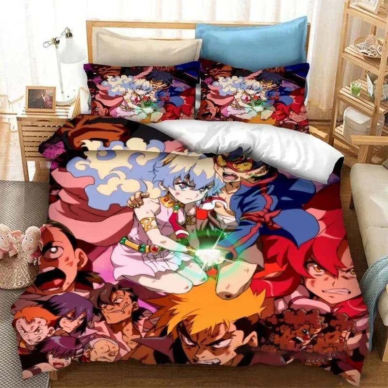 Anime Tengen Toppa Gurren Lagann Kamina Bedding Set Boys Girls Twin Queen Size Duvet Cover Pillowcase Bed Boys Adult