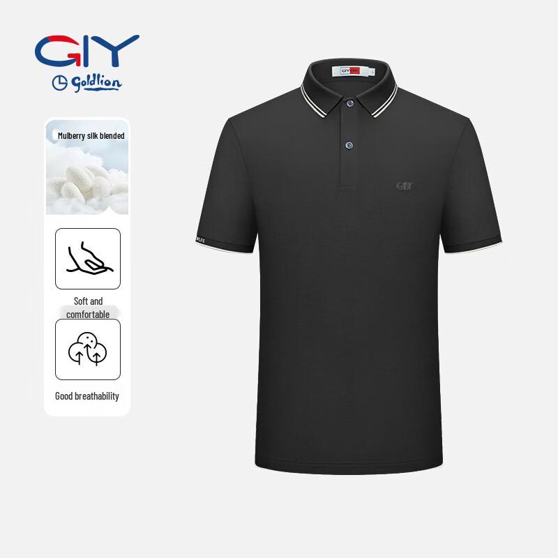 

Мужская футболка-поло с коротким рукавом Goldlion GY из смесовой шелковой ткани XL