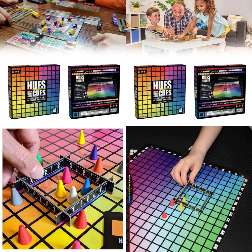 Hues And Cues A Guessing Game Of Colors Clues Toy With Colorful Plastic Pieces For Group Play
