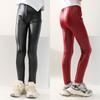 Girls' Leggings Spring and Autumn Thin Children's Slim Fit Imitation Leather Pants Baby Elastic Pants 3-12 Years Old