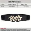 Women Belt Fashion Waist Cover Golden Leaf Elastic Waist Closure With Double Hook Buckle Wide Belts Paired With Skirt Lady Belt