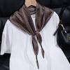New simulated silk triangle scarf women's cashew flower small shawl neck protection silk scarf scarf fashion versatile scarf