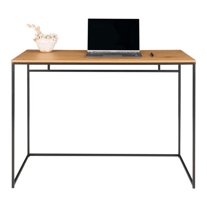 House Nordic Desk Avery Oak and Black 442758